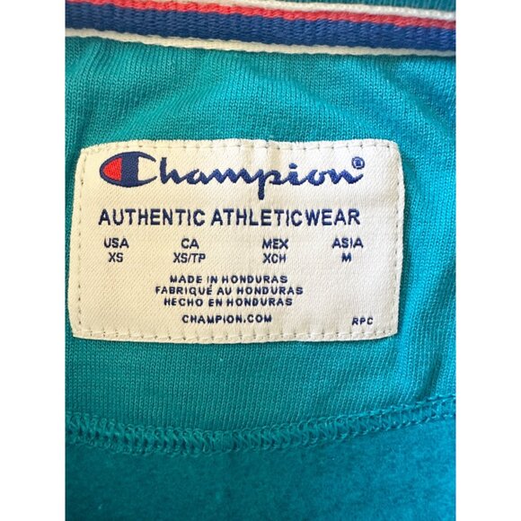 Champion Womens XS Authentic Athleticwear Crewneck Sweatshirt Teal Color - Picture 5 of 8